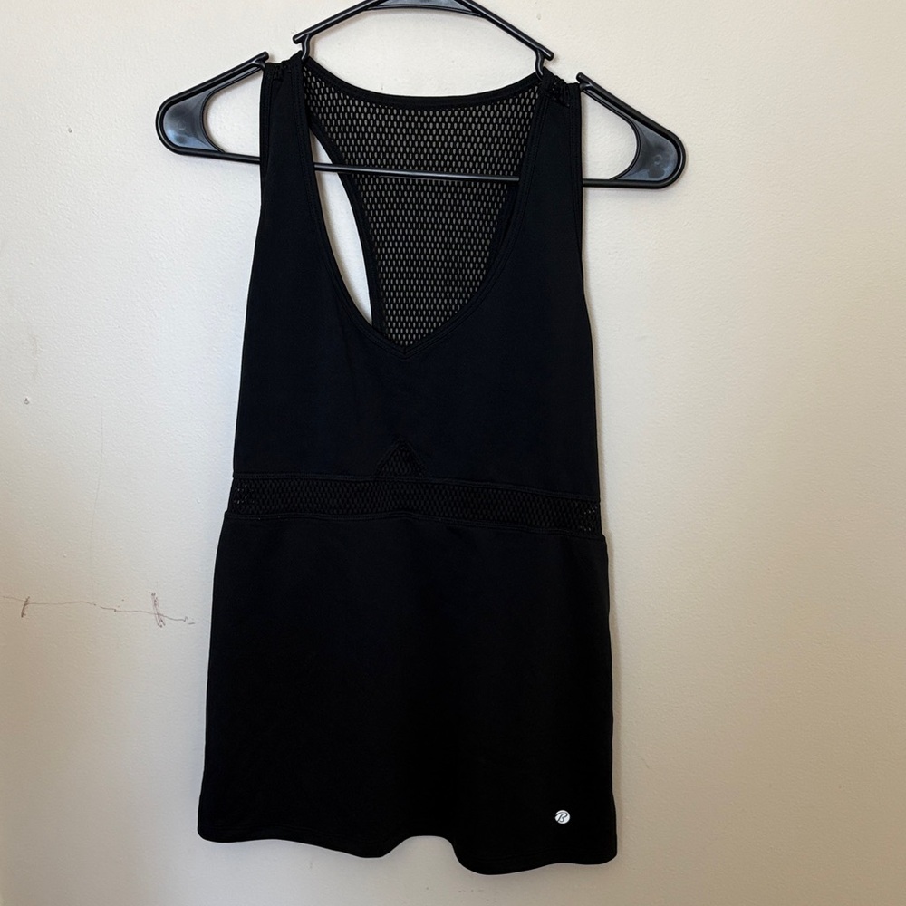 Athletic Black Mesh Racerback Tank Top
